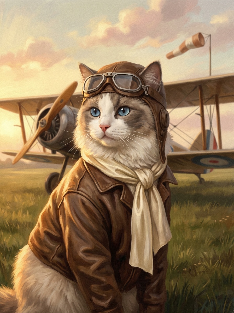 Vintage Aviator (Oak frame)